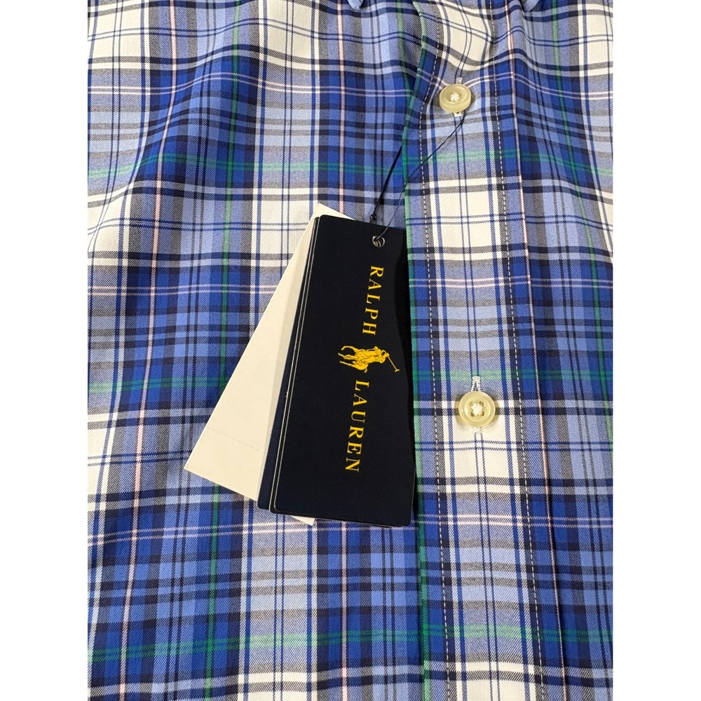 Ralph Lauren Performance Mens 4XLT Blue Plaid Stretch Button Down Shirt New - Picture 9 of 14